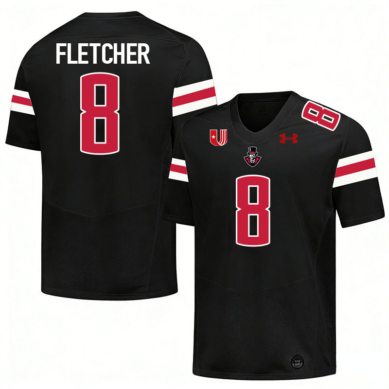 Austin Peay Governors #8 Chris Fletcher College Football Jerseys,Uniforms Stitched-Black